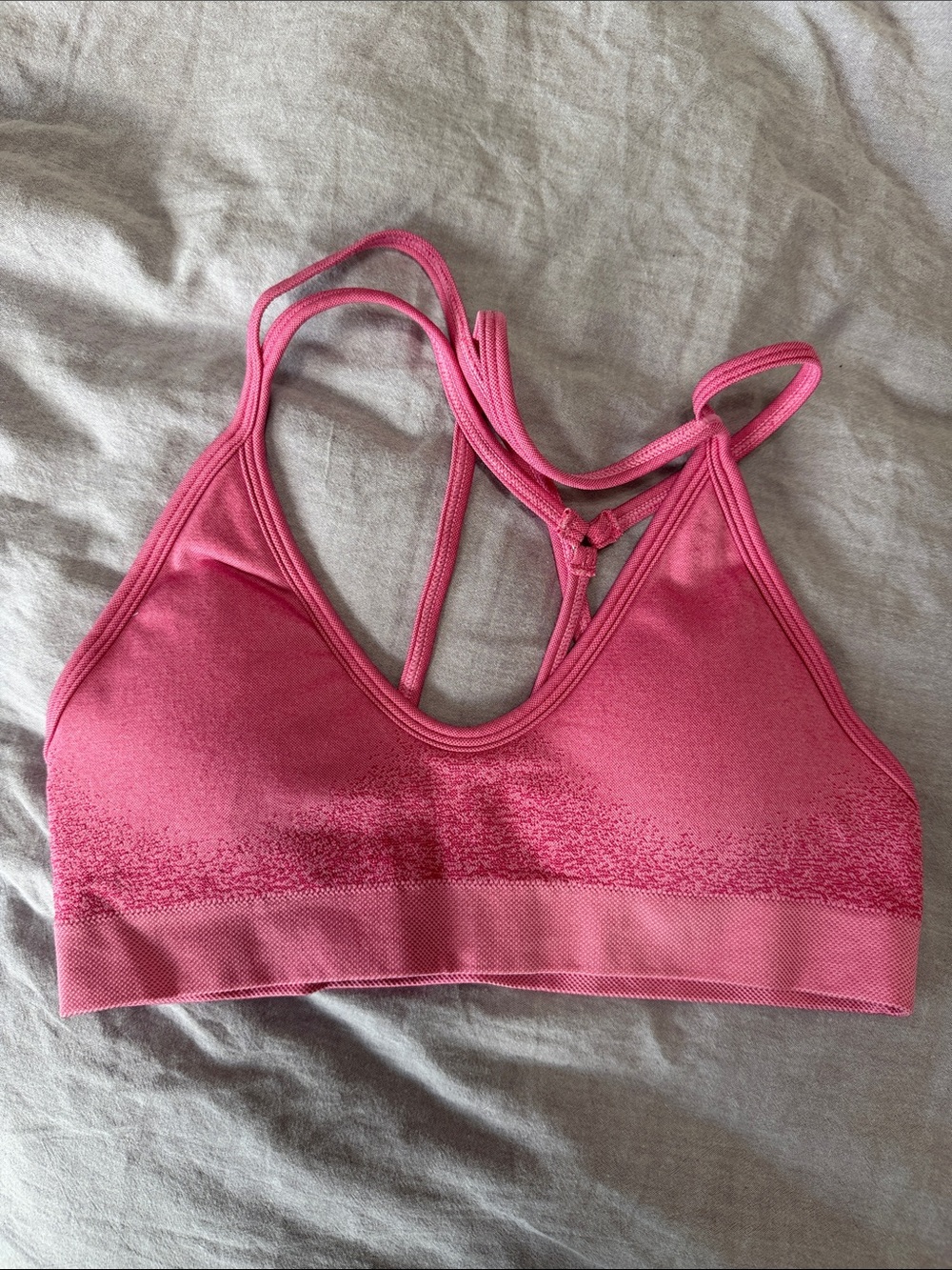NWOT Seamless Pink Strappy Sports Bralette